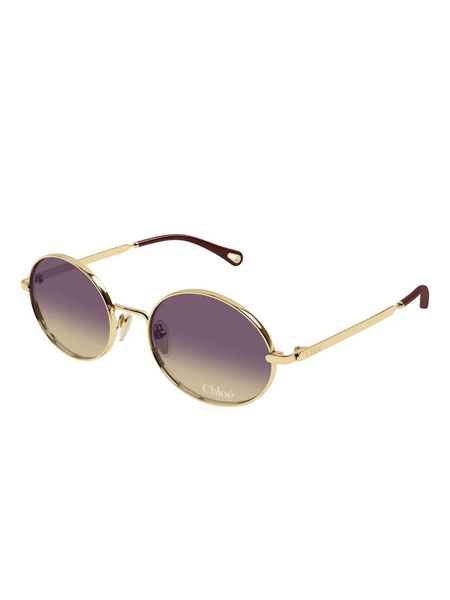  Chloé Eyewear Ch0326s Round-frame Sunglasses - Gold 