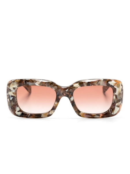  Chloé Eyewear Gayia Rectangle-frame Sunglasses - Brown 