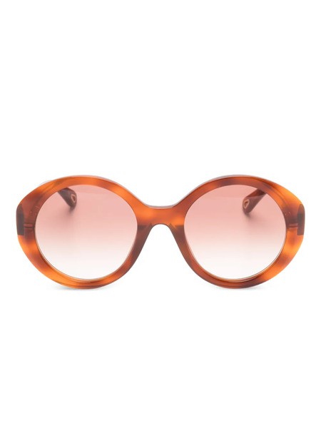  Chloé Eyewear Logo Sunglasses - Brown 