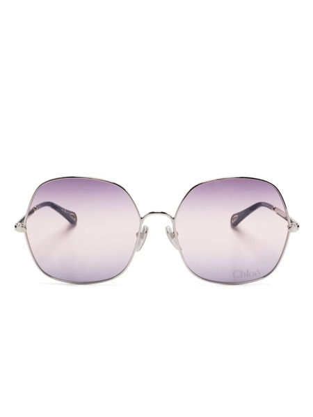  Chloé Eyewear Oversize-frame Sunglasses - Silver 