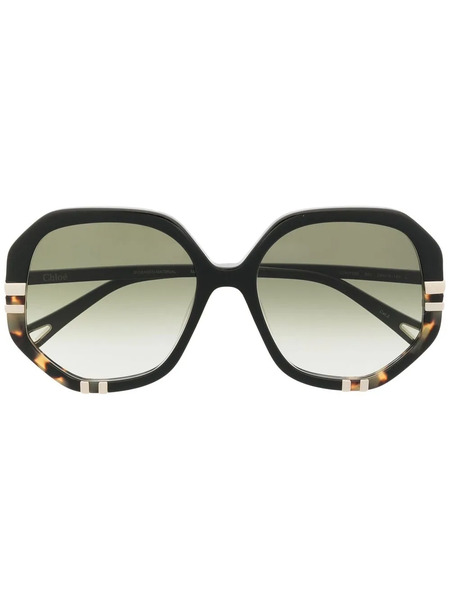  Chloé Eyewear Oversized Round-frame Sunglasses - Black 