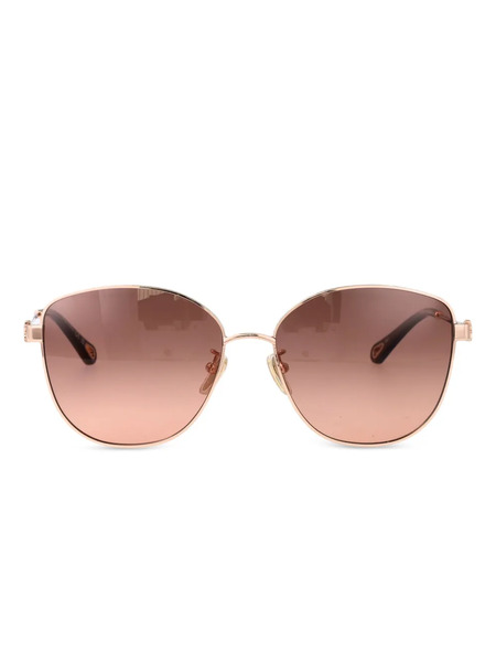  Chloé Eyewear Oversized Sunglasses - Gold 