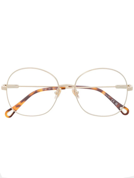  Chloé Eyewear Round-frame Glasses - Gold 