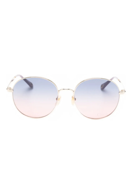  Chloé Eyewear Round-frame Sunglasses - Gold 