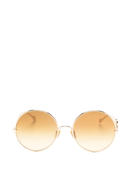  Chloé Eyewear Round-frame Sunglasses - Gold 