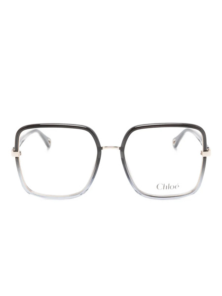  Chloé Eyewear Square Frame Glasses - Black 
