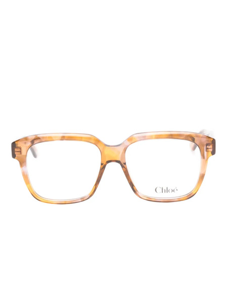  Chloé Eyewear Square-frame Glasses - Brown 