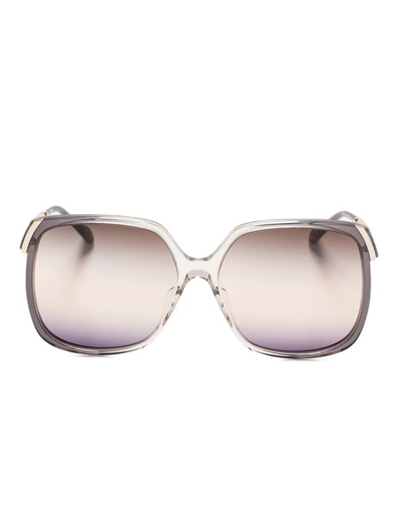  Chloé Eyewear Square-frame Sunglasses - Black 