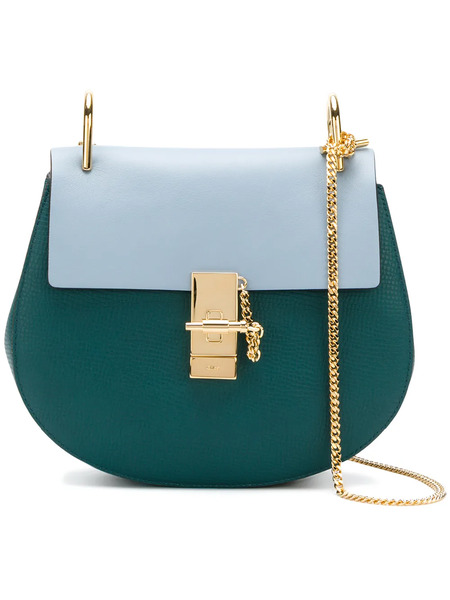  Chloé Faye Contrast Satchel - Green 