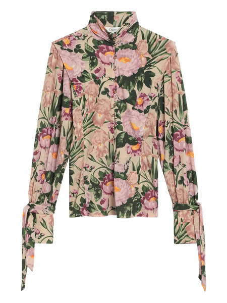  Chloé Floral-print Blouse - Pink 