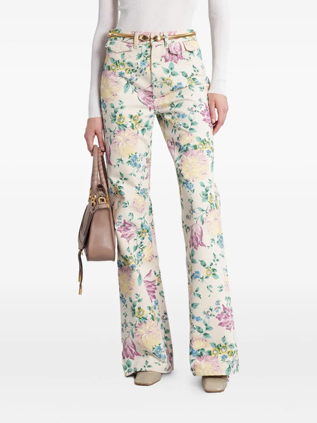  Chloé Floral-print Jeans - Neutrals 