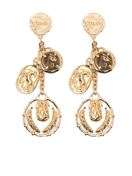  Chloé French-clip-fastening Earrings - Gold 