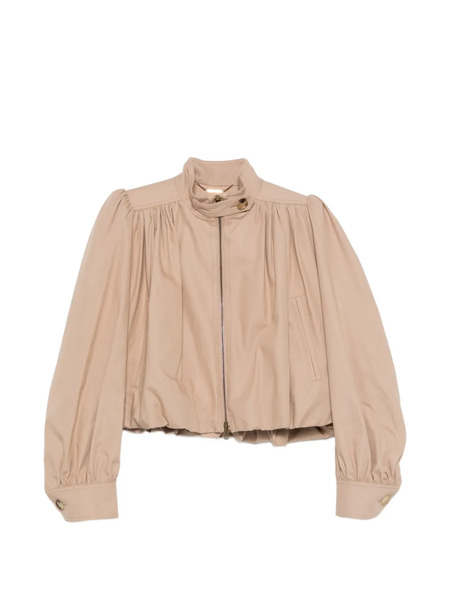  Chloé Gathered Zip-up Jacket - Neutrals 