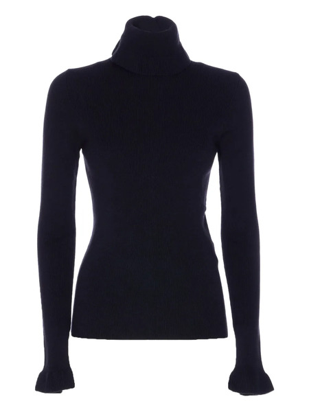  Chloé High-neck Ruffled-cuff Sweater - Blue 