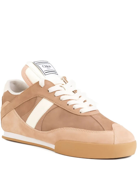  Chloé Kick Logo-patch Sneakers - Neutrals 