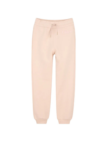 Chloé Kids Drawstring Logo Track Pants - Neutrals 