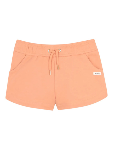  Chloé Kids Drawstring Shorts - Orange 