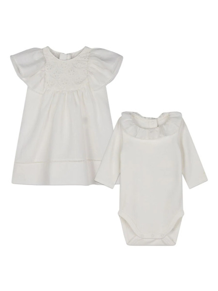  Chloé Kids Ruffle-detail Pyjamas Set - White 