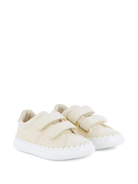  Chloé Kids Scallop-straps Sneakers - Neutrals 