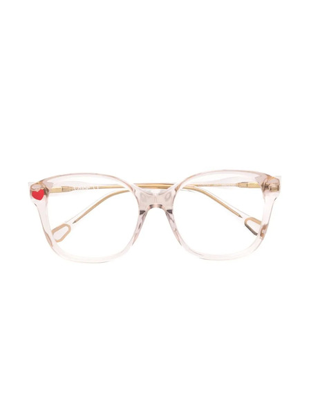  Chloé Kids Square Frame Glasses - Neutrals 