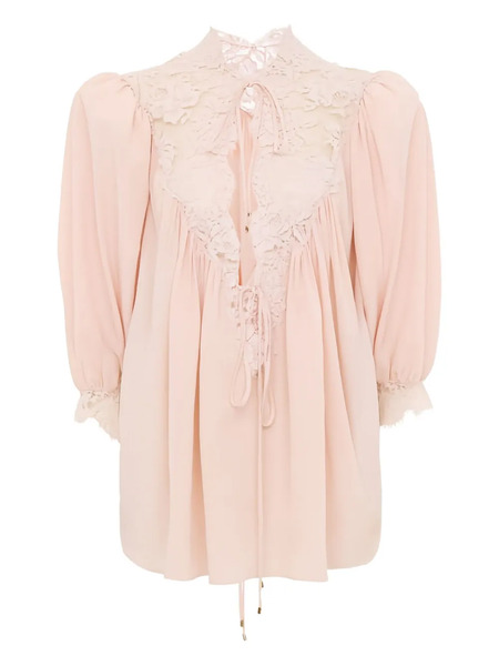  Chloé Lace-detail Blouse - Pink 