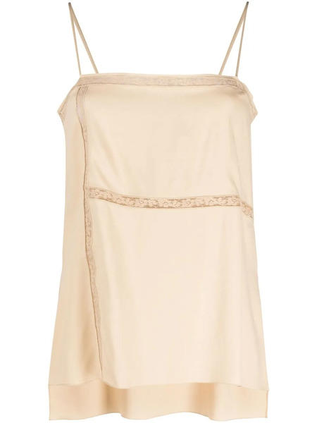  Chloé Lace-trim High-low Camisole - Neutrals 