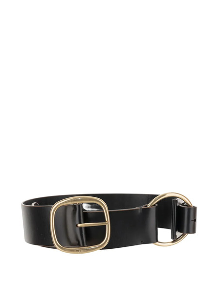  Chloé Leather Rounded-buckle Belt - Black 