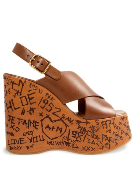  Chloé Leather Sandals - Brown 