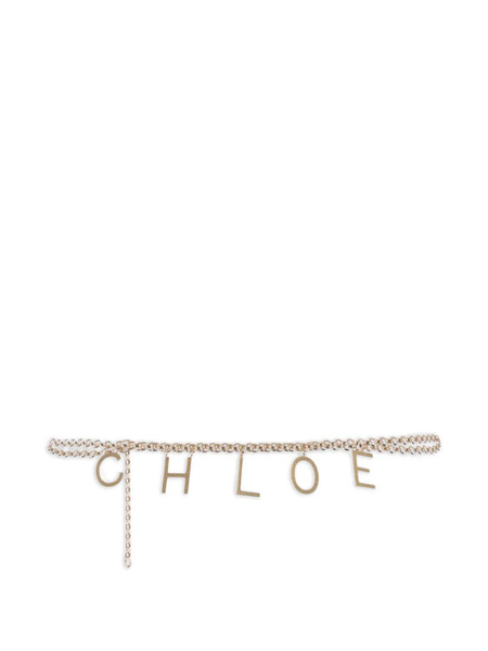  Chloé Lettered Chain Belt - Gold 