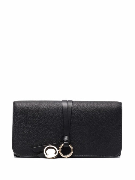  Chloé Logo Continental Wallet - Black 