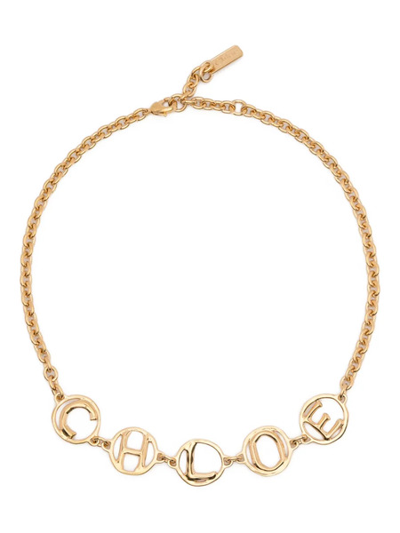  Chloé Logo Necklace - Gold 