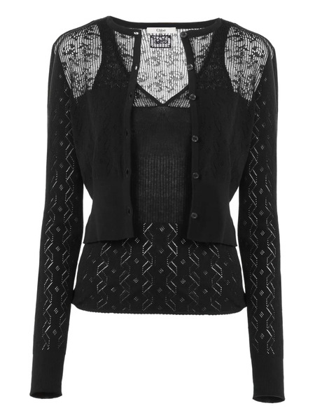  Chloé Logo-patch Top (set Of Two) - Black 