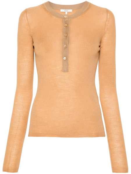  Chloé Long-sleeve Wool Jumper - Neutrals 