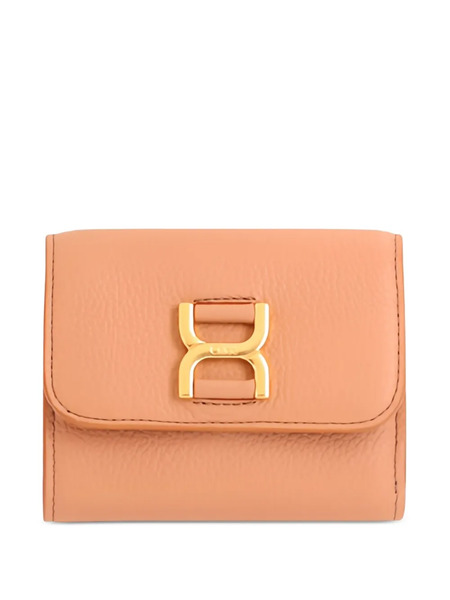  Chloé Marcie Tri-fold Leather Wallet - Orange 