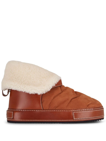  Chloé Maxie Shearling Boots - Brown 