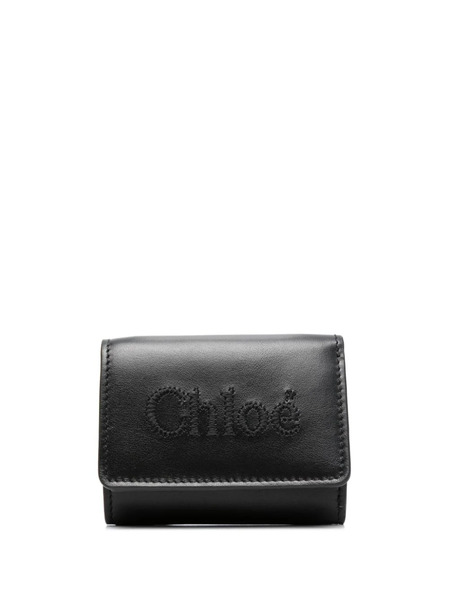  Chloé Mini Sense Leather Wallet - Black 