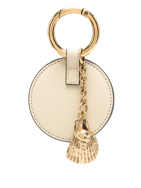  Chloé Mirror-detail Leather Keyring - Gold 