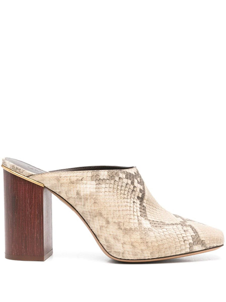  Chloé 95mm Ambre Mules - Neutrals 