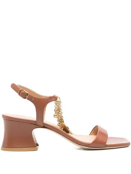  Chloé 50mm Charms Sandals - Brown 