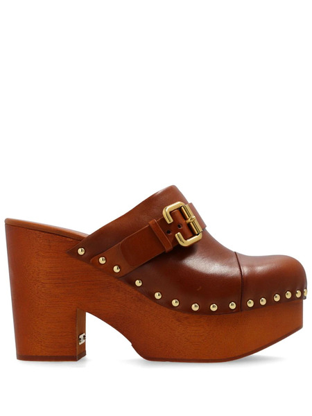  Chloé 120mm Jeanette Mules - Brown 