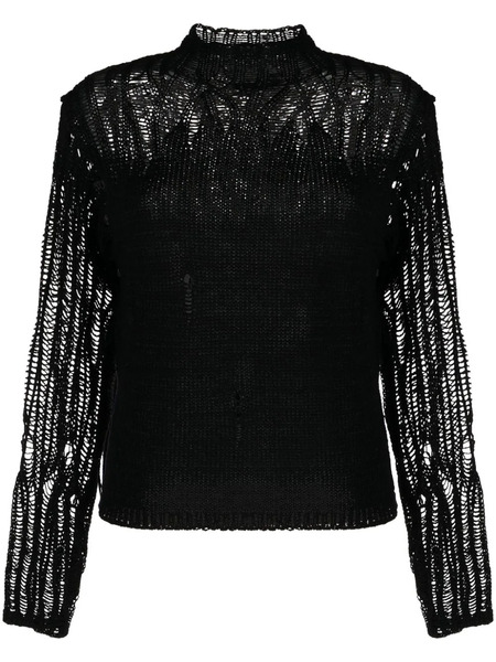  Chloé Mock-neck Gradient-effect Jumper - Black 