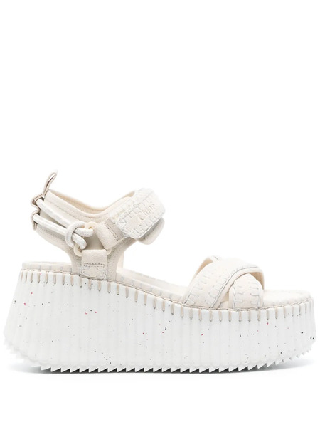  Chloé Nama 85mm Platform Sandals - Neutrals 