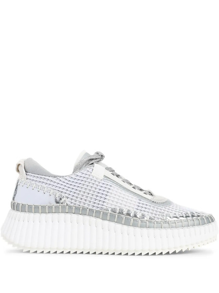  Chloé Nama Platform Sneakers - Grey 
