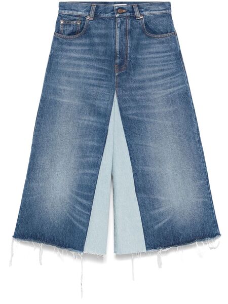  Chloé Patchwork Denim Shorts - Blue 