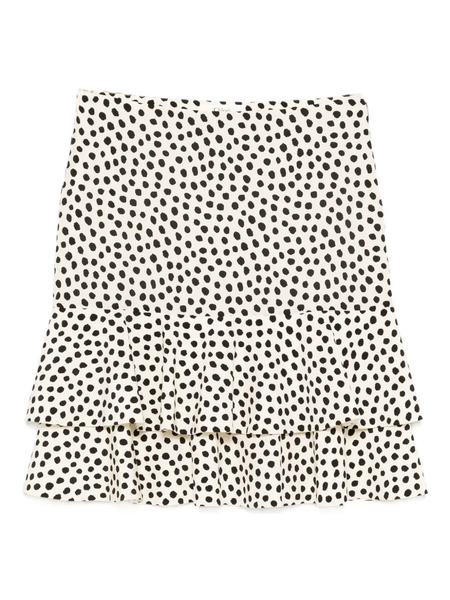  Chloé Polka-dot Ruffled Mini Skirt - Neutrals 