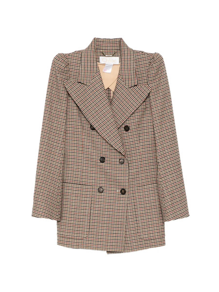  Chloé Pre-owned Houndstooth-print Blazer - Neutrals 