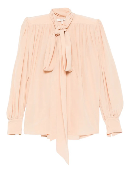  Chloé Pussy-bow Long-sleeve Blouse - Neutrals 