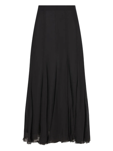  Chloé Ruffled Flared Maxi Skirt - Black 