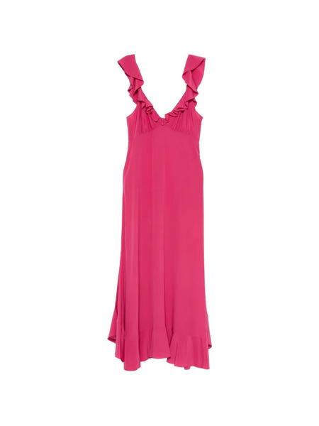  Chloé Ruffled Silk Dress - Pink 
