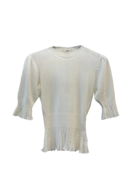  Chloé Ruffled T-shirt - White 
